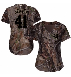 Women's Majestic New York Mets #41 Tom Seaver Authentic Camo Realtree Collection Flex Base MLB Jersey