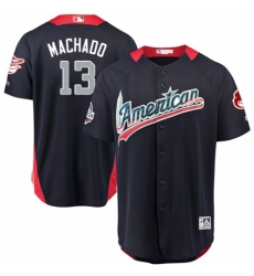 Men's Majestic Baltimore Orioles #13 Manny Machado Game Navy Blue American League 2018 MLB All-Star MLB Jersey