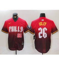 Men's Philadelphia Phillies #26 Chase Utley Red 2024 City Connect Limited Stitched Jerseys