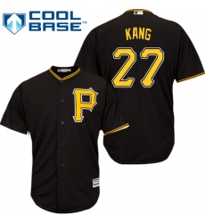 Youth Majestic Pittsburgh Pirates #27 Jung-ho Kang Replica Black Alternate Cool Base MLB Jersey