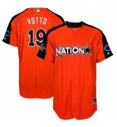 Men's Majestic Cincinnati Reds #19 Joey Votto Replica Orange National League 2017 MLB All-Star MLB Jersey