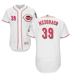 Men's Majestic Cincinnati Reds #39 Devin Mesoraco White Home Flex Base Authentic Collection MLB Jersey