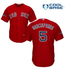Youth Majestic Boston Red Sox #5 Nomar Garciaparra Authentic Red Alternate Home Cool Base 2018 World Series Champions MLB Jersey