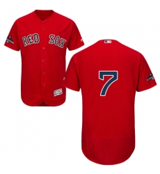 Men's Majestic Boston Red Sox #7 Christian Vazquez Red Alternate Flex Base Authentic Collection 2018 World Series Champions MLB Jersey