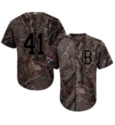 Youth Majestic Boston Red Sox #41 Chris Sale Authentic Camo Realtree Collection Flex Base 2018 World Series Champions MLB Jersey