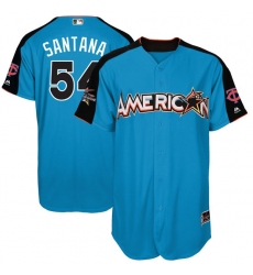 Men's Majestic Minnesota Twins #54 Ervin Santana Authentic Blue American League 2017 MLB All-Star MLB Jersey