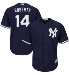 Men's Majestic New York Yankees #14 Brian Roberts Replica Navy Blue Alternate MLB Jersey