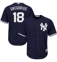 Men's Majestic New York Yankees #18 Didi Gregorius Replica Navy Blue Alternate MLB Jersey