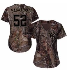 Women's Majestic New York Yankees #52 C.C. Sabathia Authentic Camo Realtree Collection Flex Base MLB Jersey