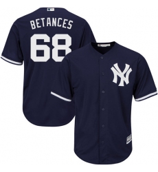 Men's Majestic New York Yankees #68 Dellin Betances Replica Navy Blue Alternate MLB Jersey