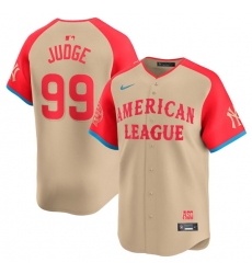 Men's American League #99 Aaron Judge Cream 2024 All-Star Limited Stitched Baseball Jersey