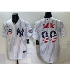 Men's New York Yankees #99 Aaron Judge White USA 250 Fourth of July Home Stadium Stitched Baseball Jersey