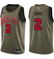 Men's Nike Chicago Bulls #2 Jerian Grant Swingman Green Salute to Service NBA Jersey