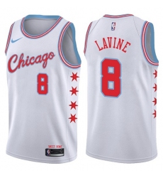Women's Nike Chicago Bulls #8 Zach LaVine Swingman White NBA Jersey - City Edition