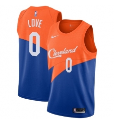 Men's Nike Cleveland Cavaliers #0 Kevin Love Swingman Blue NBA Jersey - City Edition