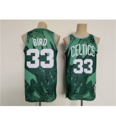 Men's Boston Celtics #33 Larry Bird Green Throwback basketball Jersey