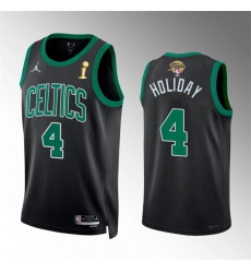 Men's Boston Celtics #4 Jrue Holiday Black 2024 Finals Champions Statement Edition Stitched Basketball Jersey
