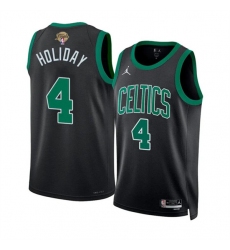 Men's Boston Celtics #4 Jrue Holiday Black 2024 Finals Statement Edition Stitched Basketball Jersey