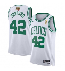 Men's Boston Celtics #42 Al Horford White 2024 Finals Champions Association Edition Stitched Basketball Jersey