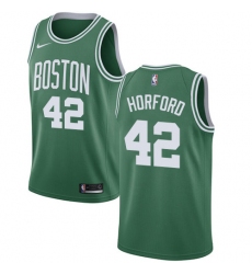 Men's Nike Boston Celtics #42 Al Horford Swingman Green(White No.) Road NBA Jersey - Icon Edition