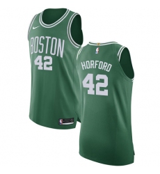 Women's Nike Boston Celtics #42 Al Horford Authentic Green(White No.) Road NBA Jersey - Icon Edition