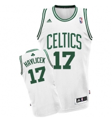 Youth Adidas Boston Celtics #17 John Havlicek Swingman White Home NBA Jersey