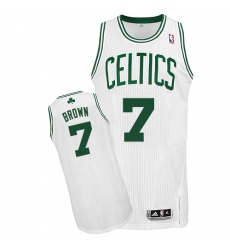 Youth Adidas Boston Celtics #7 Jaylen Brown Authentic White Home NBA Jersey