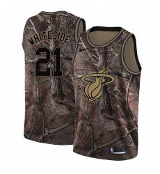 Men's Nike Miami Heat #21 Hassan Whiteside Swingman Camo Realtree Collection NBA Jersey