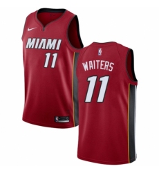 Men's Nike Miami Heat #11 Dion Waiters Authentic Red NBA Jersey Statement Edition