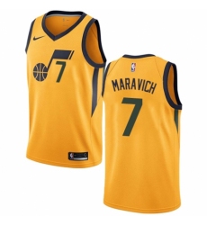 Women's Nike Utah Jazz #7 Pete Maravich Authentic Gold NBA Jersey Statement Edition