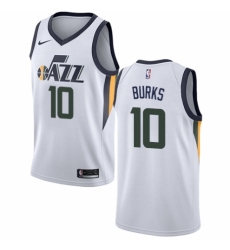 Women's Nike Utah Jazz #10 Alec Burks Authentic NBA Jersey - Association Edition