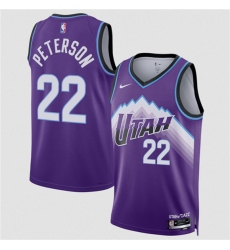 Men's Utah Jazz #22 Darryn Peterson Purple 2026 Draft Icon Edition Stitched Basketball Jersey
