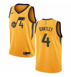 Women's Nike Utah Jazz #4 Adrian Dantley Authentic Gold NBA Jersey Statement Edition