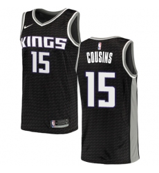 Men's Nike Sacramento Kings #15 DeMarcus Cousins Authentic Black NBA Jersey Statement Edition