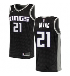 Men's Nike Sacramento Kings #21 Vlade Divac Authentic Black NBA Jersey Statement Edition