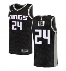 Men's Nike Sacramento Kings #24 Buddy Hield Swingman Black NBA Jersey Statement Edition