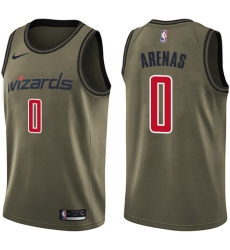 Men's Nike Washington Wizards #0 Gilbert Arenas Swingman Green Salute to Service NBA Jersey