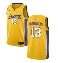 Men's Nike Los Angeles Lakers #13 Wilt Chamberlain Swingman Gold Home NBA Jersey - Icon Edition