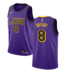 Youth Nike Los Angeles Lakers #8 Kobe Bryant Swingman Purple NBA Jersey - City Edition