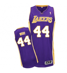 Youth Adidas Los Angeles Lakers #44 Jerry West Authentic Purple Road NBA Jersey