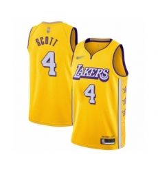 Women's Los Angeles Lakers #4 Byron Scott Swingman Gold Basketball Jersey - 2019 20 City Edition