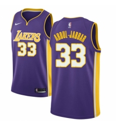 Men's Nike Los Angeles Lakers #33 Kareem Abdul-Jabbar Authentic Purple NBA Jersey - Icon Edition