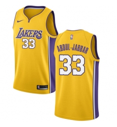 Women's Nike Los Angeles Lakers #33 Kareem Abdul-Jabbar Swingman Gold Home NBA Jersey - Icon Edition