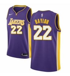 Women's Nike Los Angeles Lakers #22 Elgin Baylor Authentic Purple NBA Jersey - Icon Edition