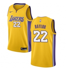 Women's Nike Los Angeles Lakers #22 Elgin Baylor Swingman Gold Home NBA Jersey - Icon Edition