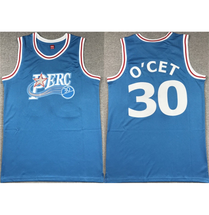 Men's Perc #30 O'Cet Movie Blue Stitched Basketball jersey
