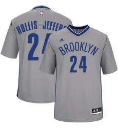 Men's Adidas Brooklyn Nets #24 Rondae Hollis-Jefferson Swingman Gray Alternate NBA Jersey
