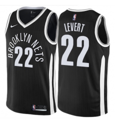 Men's Nike Brooklyn Nets #22 Caris LeVert Authentic Black NBA Jersey - City Edition