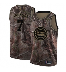 Youth Nike Detroit Pistons #7 Stanley Johnson Swingman Camo Realtree Collection NBA Jersey