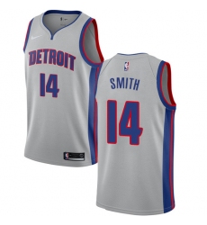 Women's Nike Detroit Pistons #14 Ish Smith Swingman Silver NBA Jersey Statement Edition